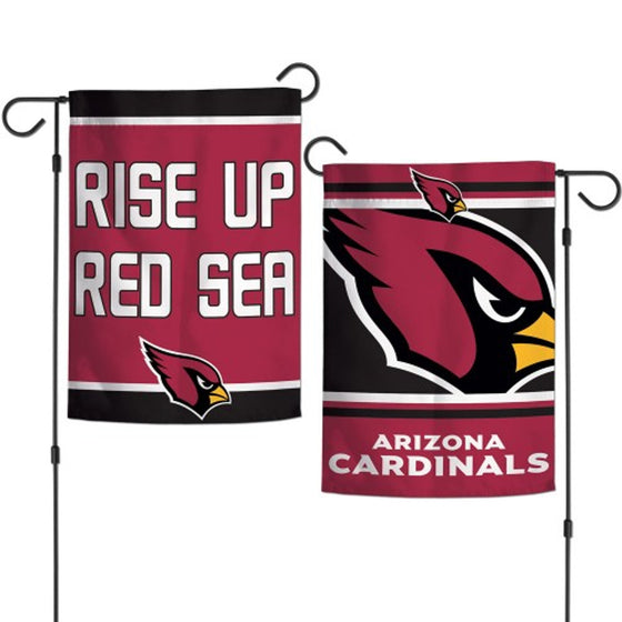 Arizona Cardinals Flag 12x18 Garden Style 2 Sided Slogan Design - Special Order