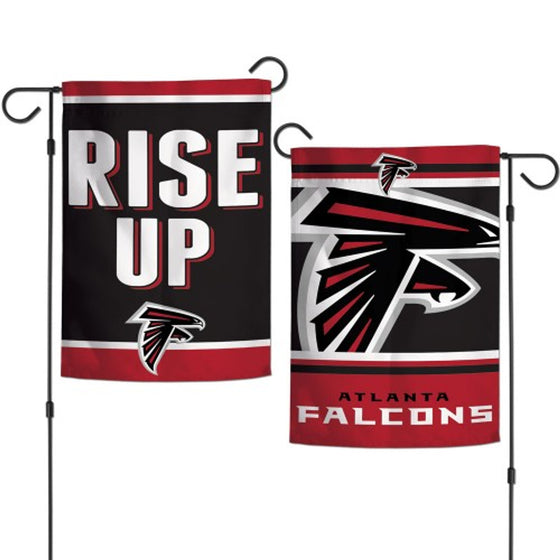 Atlanta Falcons Flag 12x18 Garden Style 2 Sided Slogan Design - Special Order