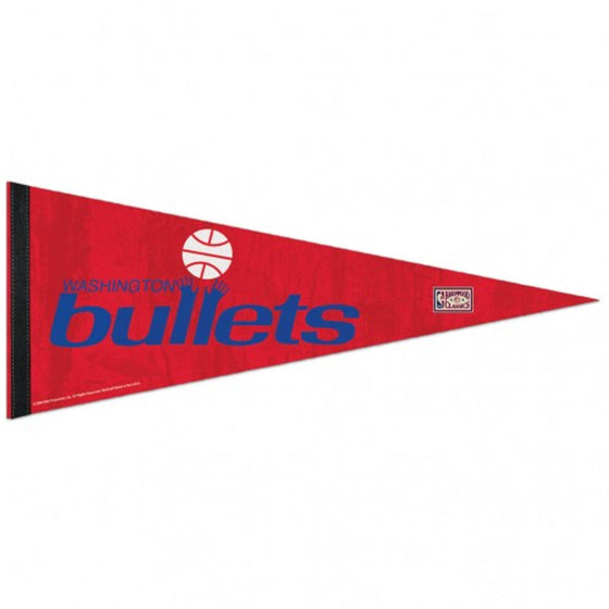 Washington Wizards Pennant 12x30 Premium Style Bullets Logo Design - Special Order