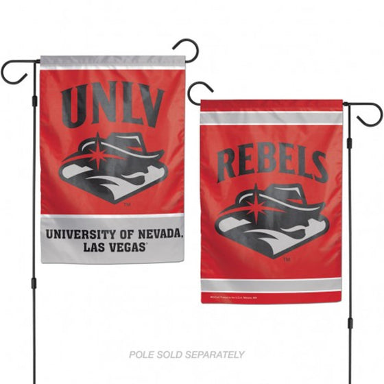 UNLV Runnin' Rebels Flag 12x18 Garden Style 2 Sided - Special Order