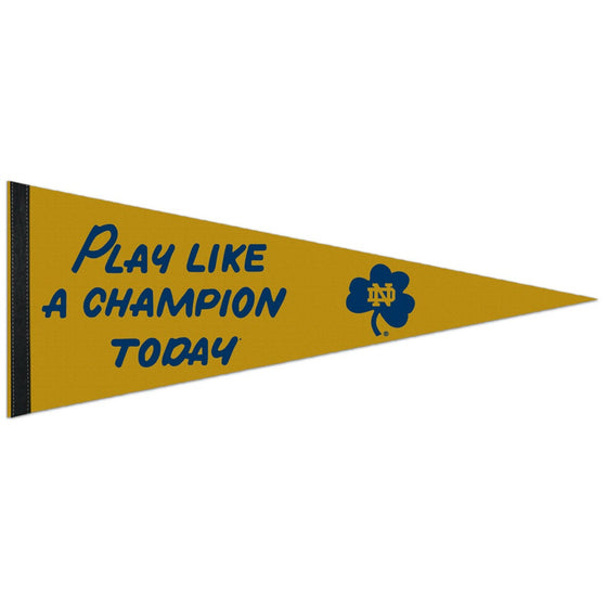 Notre Dame Fighting Irish Pennant 12x30 Premium Style PLACT Design Special Order