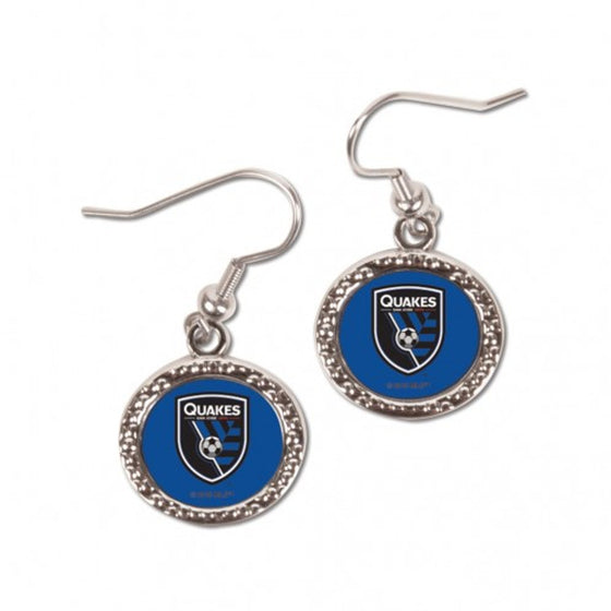 San Jose Earthquakes Earrings Round Style - Special Order