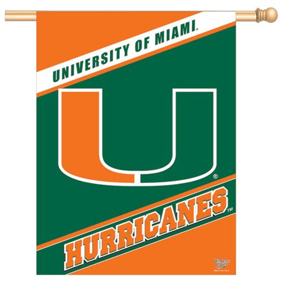 Miami Hurricanes Banner 28x40 Vertical