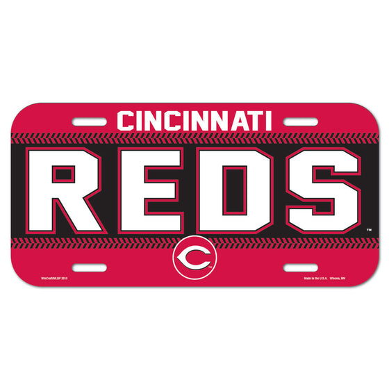 Cincinnati Reds License Plate Plastic - Special Order