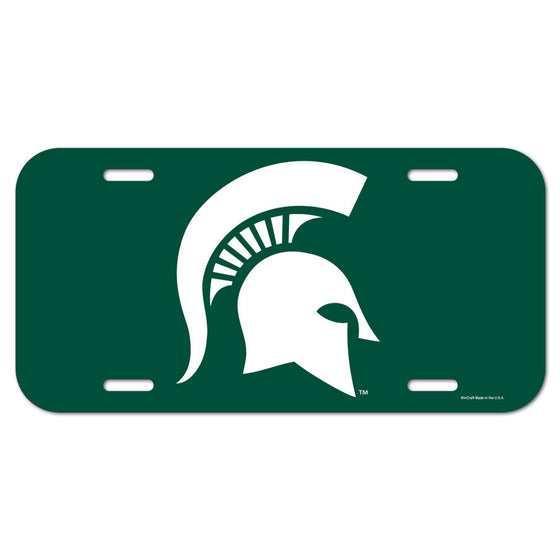 Michigan State Spartans Plastic License Plate