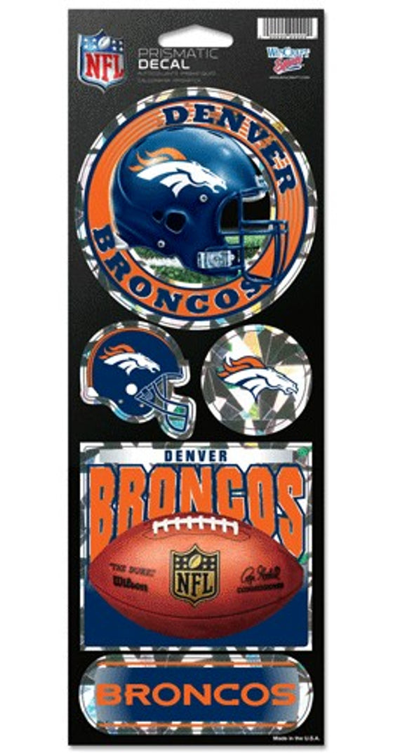 Denver Broncos Stickers Prismatic