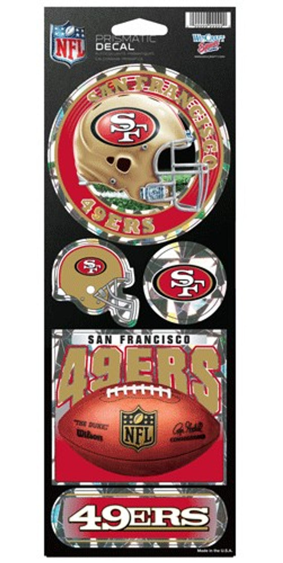 San Francisco 49ers Stickers Prismatic