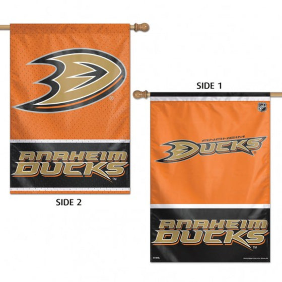 Anaheim Ducks Banner 28x40 Vertical Premium 2 Sided - Special Order