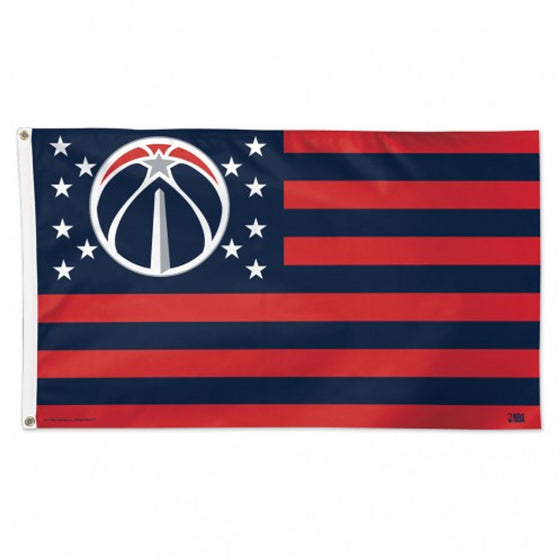 Washington Wizards Flag 3x5 Deluxe Style Stars and Stripes Design - Special Order