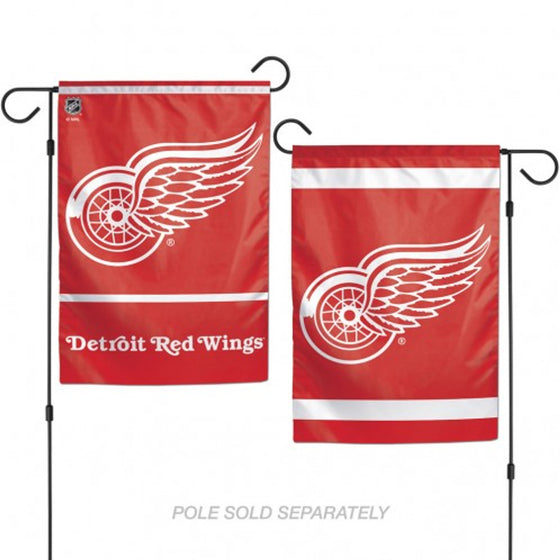 Detroit Red Wings Flag 12x18 Garden Style 2 Sided