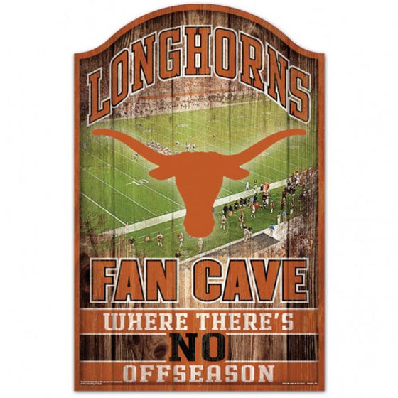 Texas Longhorns Sign 11x17 Wood Fan Cave Design - Special Order