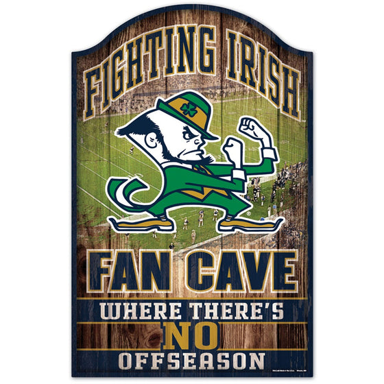 Notre Dame Fighting Irish Wood Sign - 11"x17" Fan Cave Design (CDG)