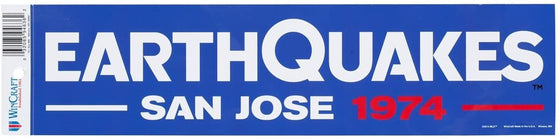 San Jose Earthquakes Decal 3x12 Bumper Strip Style - Special Order