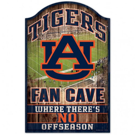 Auburn Tigers Sign 11x17 Wood Fan Cave Design - Special Order