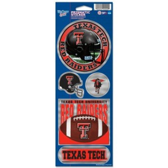 Texas Tech Red Raiders Stickers Prismatic - Special Order