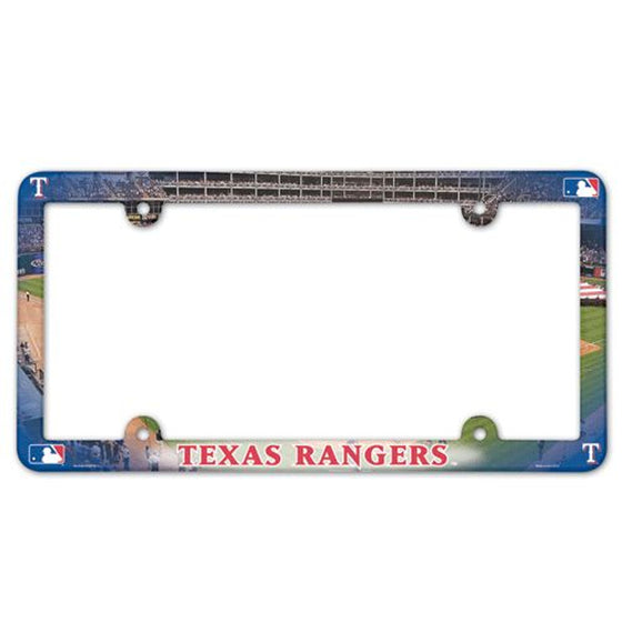 Texas Rangers License Plate Frame - Full Color - Special Order