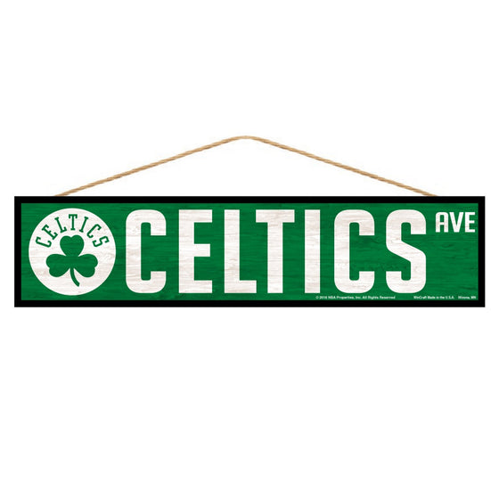 Boston Celtics Sign 4x17 Wood Avenue Design