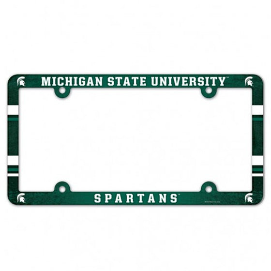 Michigan State Spartans Plastic Full Color License Plate Frame