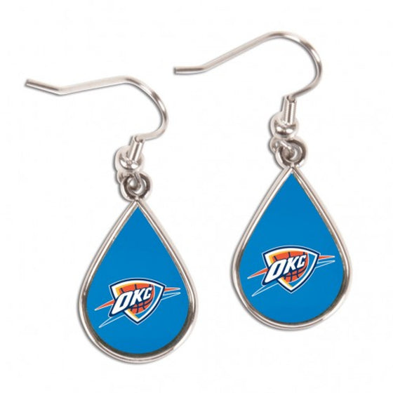 Oklahoma City Thunder Earrings Tear Drop Style (CDG)