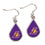 Los Angeles Lakers Earrings Tear Drop Style (CDG)