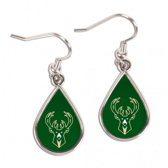 Milwaukee Bucks Earrings Tear Drop Style (CDG)