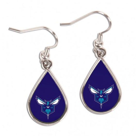 Charlotte Hornets Earrings Tear Drop Style (CDG)