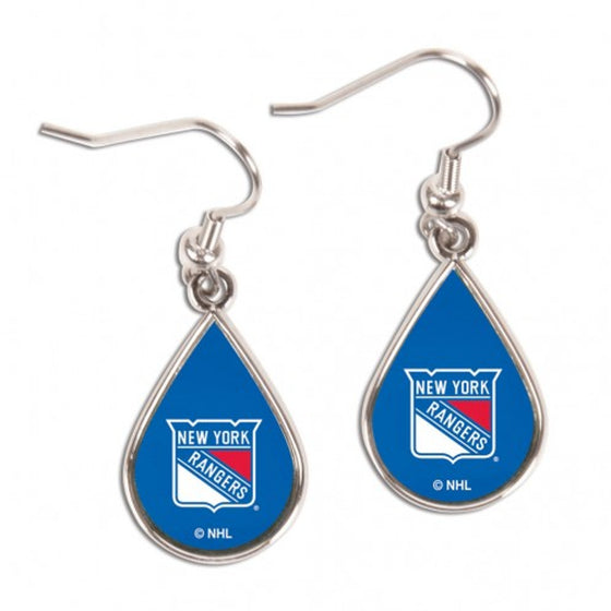 New York Rangers Earrings Tear Drop Style (CDG)