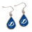 Tampa Bay Lightning Earrings Tear Drop Style (CDG)