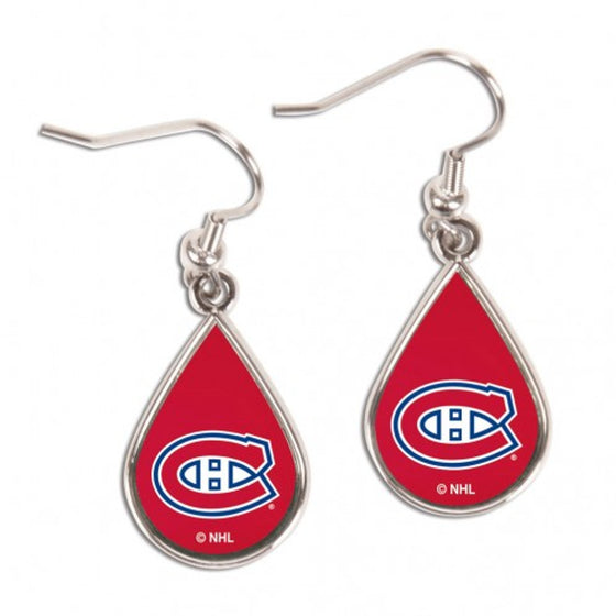 Montreal Canadiens Earrings Tear Drop Style (CDG)