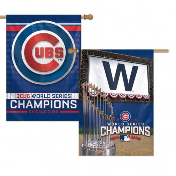 Chicago Cubs Banner 28x40 2 Sided 2016 World Series Champs (CDG)