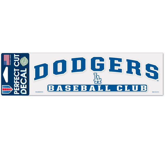 Los Angeles Dodgers Decal 3x10 Perfect Cut Color