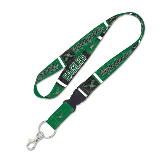 PHILADELPHIA EAGLES RETRO LANYARD W/DETACHABLE BUCKLE 1" - 757 Sports Collectibles