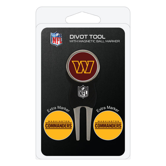 Washington Commanders Divot Tool Pack With 3 Golf Ball Markers