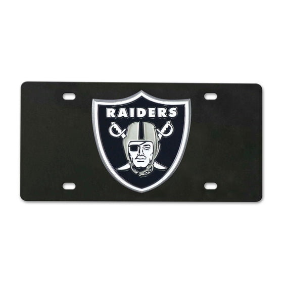 Las Vegas Raiders 3D Black License Plate