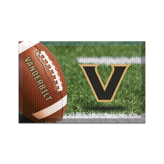 Vanderbilt Commodores Rubber Scraper Door Mat