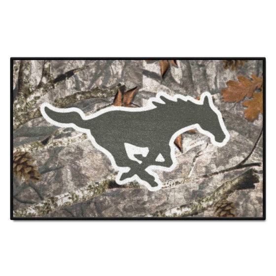 SMU Mustangs Camo Starter Mat Accent Rug - 19in. x 30in.