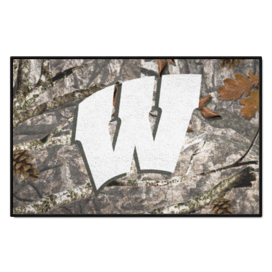 Wisconsin Badgers Camo Starter Mat Accent Rug - 19in. x 30in.