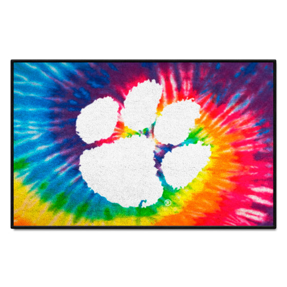 Clemson Tigers Tie Dye Starter Mat Accent Rug - 19in. x 30in.