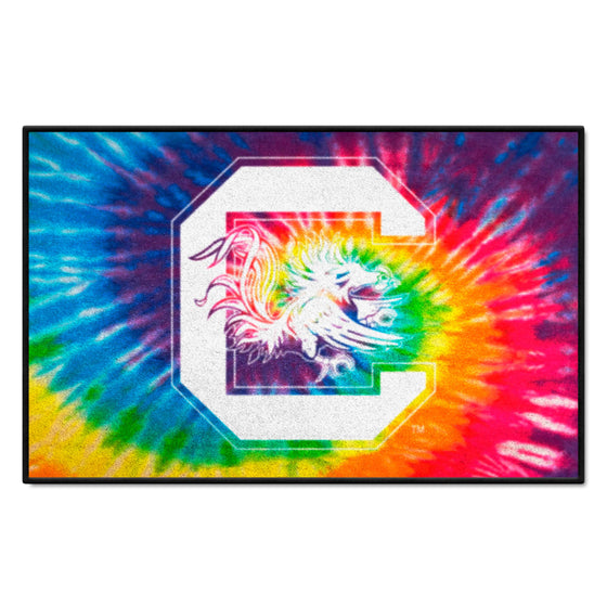 South Carolina Gamecocks Tie Dye Starter Mat Accent Rug - 19in. x 30in.