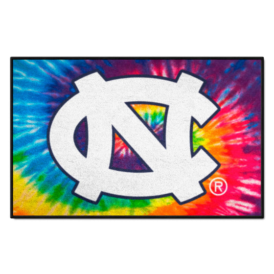 North Carolina Tar Heels Tie Dye Starter Mat Accent Rug - 19in. x 30in.