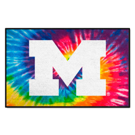 Michigan Wolverines Tie Dye Starter Mat Accent Rug - 19in. x 30in.