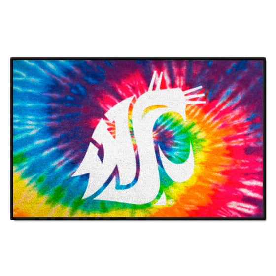 Washington State Cougars Tie Dye Starter Mat Accent Rug - 19in. x 30in.