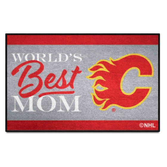 Calgary Flames World's Best Mom Starter Mat Accent Rug - 19in. x 30in.