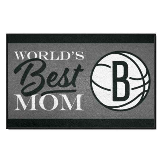 Brooklyn Nets World's Best Mom Starter Mat Accent Rug - 19in. x 30in.