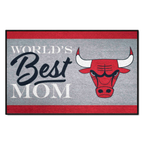 Chicago Bulls World's Best Mom Starter Mat Accent Rug - 19in. x 30in.