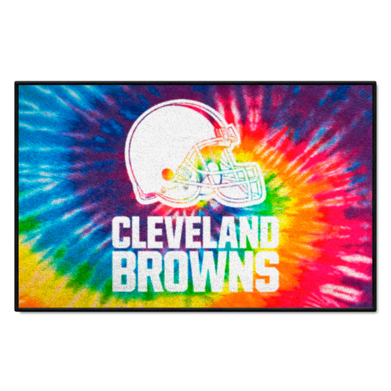 Cleveland Browns Tie Dye Starter Mat Accent Rug - 19in. x 30in.