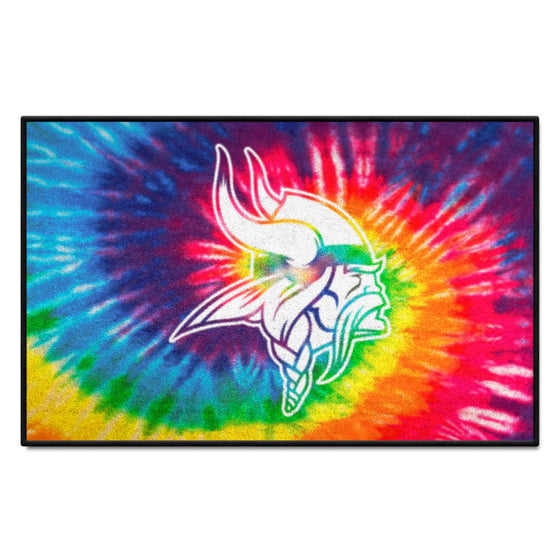 Minnesota Vikings Tie Dye Starter Mat Accent Rug - 19in. x 30in.