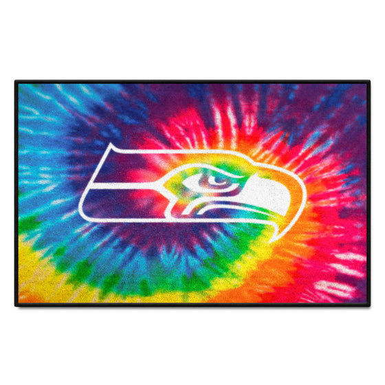 Seattle Seahawks Tie Dye Starter Mat Accent Rug - 19in. x 30in.