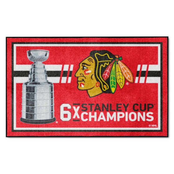 Chicago Blackhawks Dynasty 4ft. x 6ft. Plush Area Rug