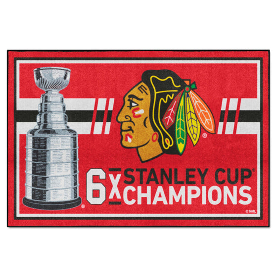 Chicago Blackhawks Dynasty 5ft. x 8ft. Plush Area Rug